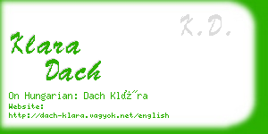 klara dach business card